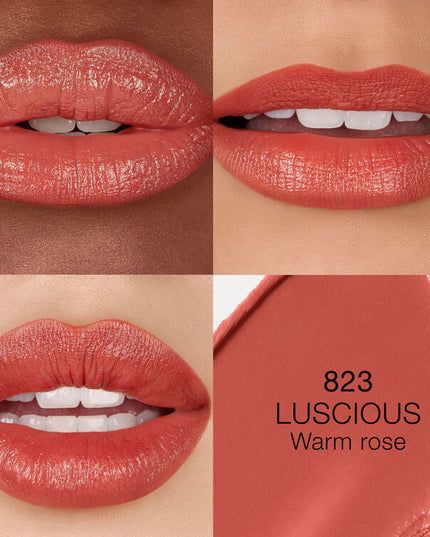 One look. One gesture. One swipe. Explicit Lipstick delivers long-lasting comfort in a high-end dimensional satin finish with vibrant, pure-color payoff and creamy, smudge-resistant wear. A new precision-tip bullet defines and contours for sculpted sophistication in 36 fearless shades, while our Luxe Comfort Complex hugs lips for lightweight, medium-to-full coverage infused with smoothing Rosehip Seed Oil and Hyaluronic Acid to lock in moisture.