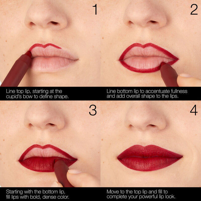Potency meets precision with Powermatte High-Intensity Lip Pencil, a fully loaded matte lip formula charged with up to 12-hour staying power. Transformative cream-to-matte texture applies effortlessly and seals in a bold, matte finish. Choose from 10 power shades and let lips dry down fully for transfer-proof results. Power Pigment Complex—a dynamic blend of pure pigments and color-locking ingredients—saturates lips with dense color that glides effortlessly and wears comfortably. Power. Pigment. Precision. 