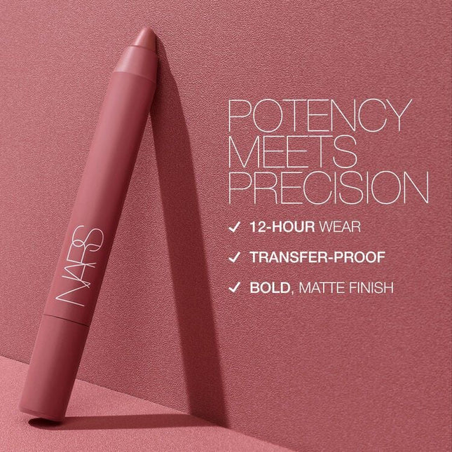 Potency meets precision with Powermatte High-Intensity Lip Pencil, a fully loaded matte lip formula charged with up to 12-hour staying power. Transformative cream-to-matte texture applies effortlessly and seals in a bold, matte finish. Choose from 10 power shades and let lips dry down fully for transfer-proof results. Power Pigment Complex—a dynamic blend of pure pigments and color-locking ingredients—saturates lips with dense color that glides effortlessly and wears comfortably. Power. Pigment. Precision. 