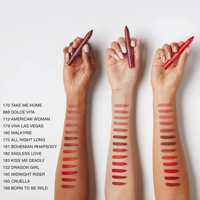 Potency meets precision with Powermatte High-Intensity Lip Pencil, a fully loaded matte lip formula charged with up to 12-hour staying power. Transformative cream-to-matte texture applies effortlessly and seals in a bold, matte finish. Choose from 10 power shades and let lips dry down fully for transfer-proof results. Power Pigment Complex—a dynamic blend of pure pigments and color-locking ingredients—saturates lips with dense color that glides effortlessly and wears comfortably. Power. Pigment. Precision. 