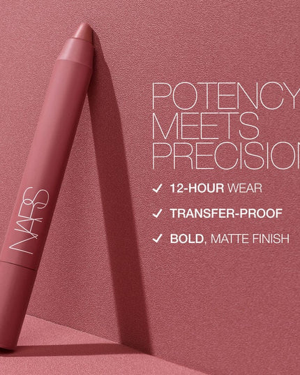 Potency meets precision with Powermatte High-Intensity Lip Pencil, a fully loaded matte lip formula charged with up to 12-hour staying power. Transformative cream-to-matte texture applies effortlessly and seals in a bold, matte finish. Choose from 10 power shades and let lips dry down fully for transfer-proof results. Power Pigment Complex—a dynamic blend of pure pigments and color-locking ingredients—saturates lips with dense color that glides effortlessly and wears comfortably. Power. Pigment. Precision. 