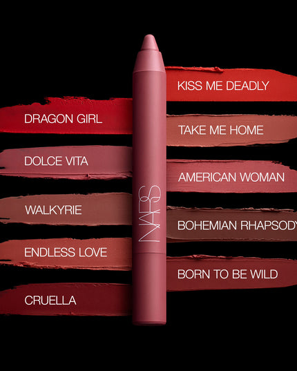 Potency meets precision with Powermatte High-Intensity Lip Pencil, a fully loaded matte lip formula charged with up to 12-hour staying power. Transformative cream-to-matte texture applies effortlessly and seals in a bold, matte finish. Choose from 10 power shades and let lips dry down fully for transfer-proof results. Power Pigment Complex—a dynamic blend of pure pigments and color-locking ingredients—saturates lips with dense color that glides effortlessly and wears comfortably. Power. Pigment. Precision. 