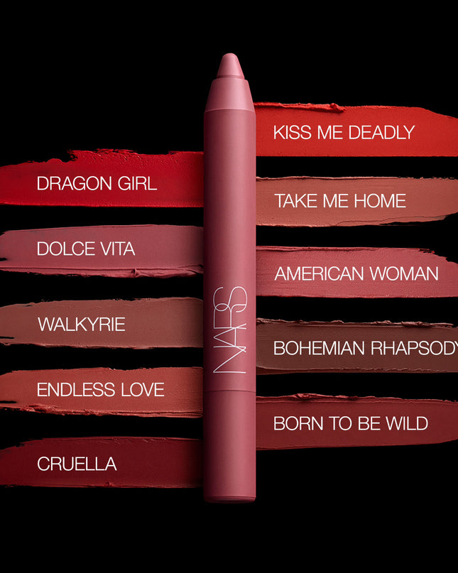 Potency meets precision with Powermatte High-Intensity Lip Pencil, a fully loaded matte lip formula charged with up to 12-hour staying power. Transformative cream-to-matte texture applies effortlessly and seals in a bold, matte finish. Choose from 10 power shades and let lips dry down fully for transfer-proof results. Power Pigment Complex—a dynamic blend of pure pigments and color-locking ingredients—saturates lips with dense color that glides effortlessly and wears comfortably. Power. Pigment. Precision. 