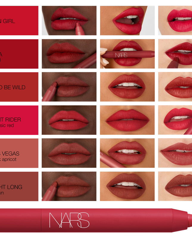 Potency meets precision with Powermatte High-Intensity Lip Pencil, a fully loaded matte lip formula charged with up to 12-hour staying power. Transformative cream-to-matte texture applies effortlessly and seals in a bold, matte finish. Choose from 10 power shades and let lips dry down fully for transfer-proof results. Power Pigment Complex—a dynamic blend of pure pigments and color-locking ingredients—saturates lips with dense color that glides effortlessly and wears comfortably. Power. Pigment. Precision. 