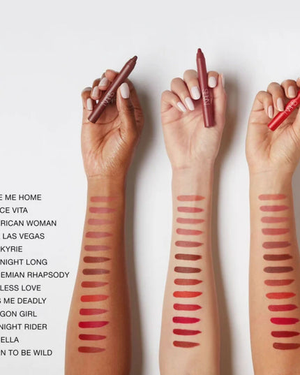 Potency meets precision with Powermatte High-Intensity Lip Pencil, a fully loaded matte lip formula charged with up to 12-hour staying power. Transformative cream-to-matte texture applies effortlessly and seals in a bold, matte finish. Choose from 10 power shades and let lips dry down fully for transfer-proof results. Power Pigment Complex—a dynamic blend of pure pigments and color-locking ingredients—saturates lips with dense color that glides effortlessly and wears comfortably. Power. Pigment. Precision. 