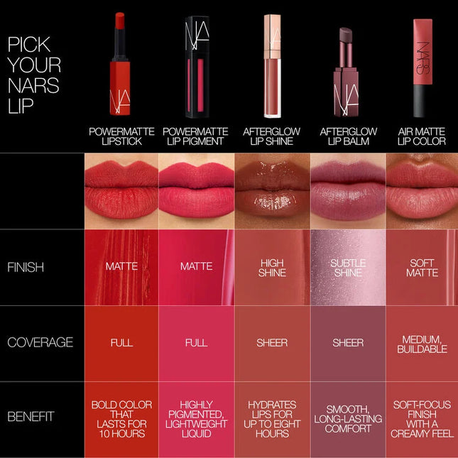 Play with a high-intensity matte sensation. In just one swipe it glides on bold color that lasts for 10 hours and sets to a smooth, matte finish. Power Pigment Complex—a dynamic blend of pure pigments and color-locking ingredients—saturates lips with dense color that glides effortlessly and wears comfortably all day. A lineup of 24 transfer-resistant shades let you choose every power move. High intensity. Zero weight. All-out comfort.