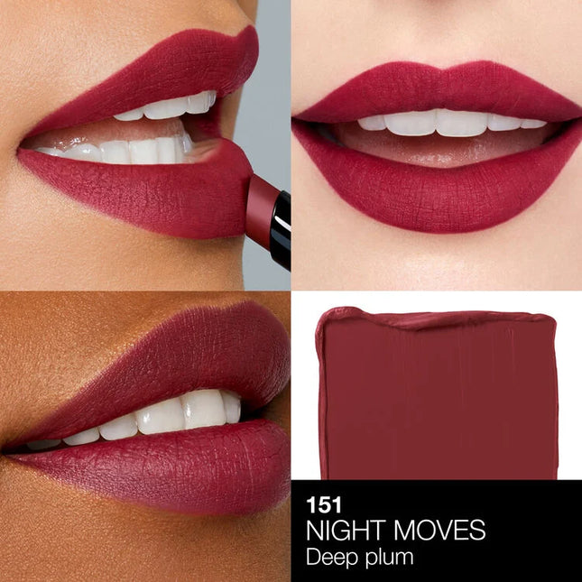 Play with a high-intensity matte sensation. In just one swipe it glides on bold color that lasts for 10 hours and sets to a smooth, matte finish. Power Pigment Complex—a dynamic blend of pure pigments and color-locking ingredients—saturates lips with dense color that glides effortlessly and wears comfortably all day. A lineup of 24 transfer-resistant shades let you choose every power move. High intensity. Zero weight. All-out comfort.