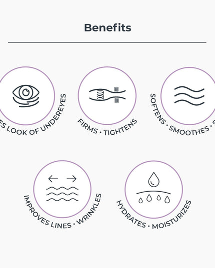 A deeply penetrating eye serum that diminishes puffiness, reduces crow’s feet and improves the appearance of dark circles with a professional blend of hexapeptides, tetrapeptides and high molecular weight hyaluronic acid. Moisturizing and hydrating, this age-defying treatment uses pullulan to prevent water loss and aloe vera to soothe and smooth skin to help eyes appear brighter, and younger, and visibly soften lines and wrinkles.