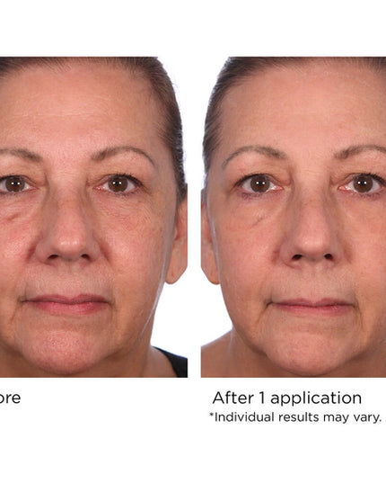 It literally happens before your eyes! This quick pick-me-up formula uses a combination of gentle, fast-acting ingredients that temporarily tighten, blur, hydrate, and smooth. See skin immediately refresh and revive minutes after application—especially in the eye area.