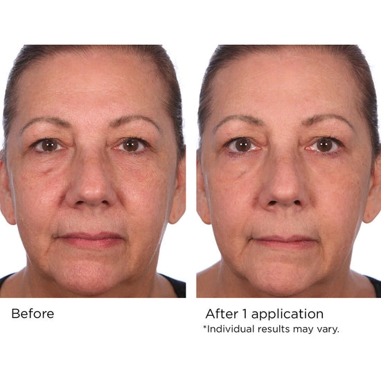 It literally happens before your eyes! This quick pick-me-up formula uses a combination of gentle, fast-acting ingredients that temporarily tighten, blur, hydrate, and smooth. See skin immediately refresh and revive minutes after application—especially in the eye area.