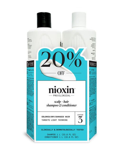 Nioxin Professional System 3 is for colored, dry or damaged hair with light thinning.