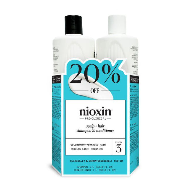 Nioxin Professional System 3 is for colored, dry or damaged hair with light thinning.