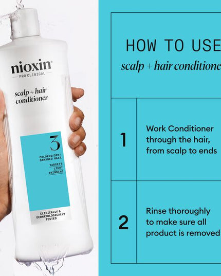 Nioxin Professional System 3 is for colored, dry or damaged hair with light thinning.