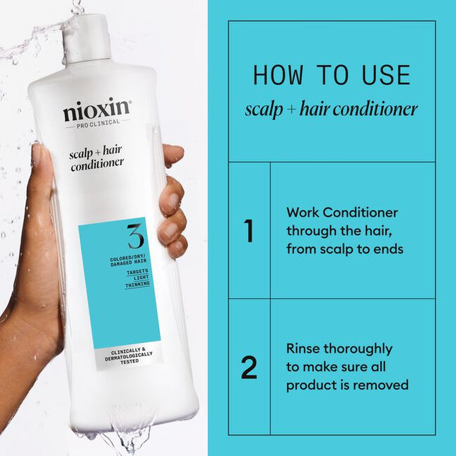 Nioxin Professional System 3 is for colored, dry or damaged hair with light thinning.