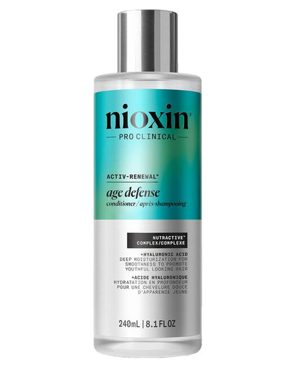 Restore your hair’s youthfulness with Nioxin Age Defense Conditioner, a conditioner for aging hair. This lightweight, deeply moisturizing conditioner strengthens the hair against breakage, leaving it smooth from root to tip. Nioxin Age Defense Conditioner also helps to combat the dryness and brittleness associated with aging hair. 