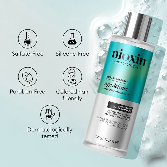 Revitalize your scalp and fight early greying hair with the Nioxin Age Defense Serum, the ultimate anti-aging hair serum for maintaining your hair’s fullness, smoothness, and natural color. 