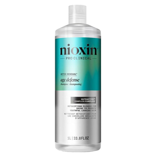 Experience a rejuvenating haircare ritual with the Nioxin Age Defense Shampoo, an anti-aging shampoo formulated to promote fuller, shinier, and healthier-looking hair for longer*.