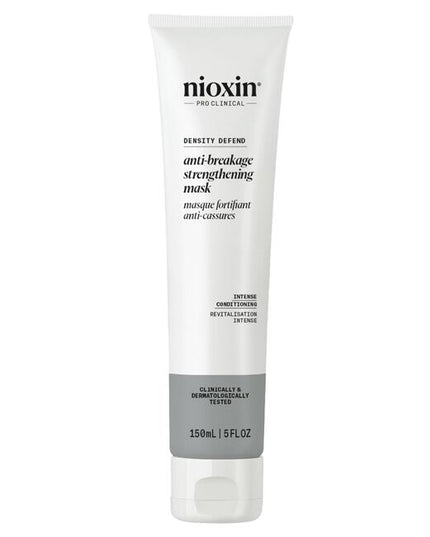Nioxin’s Anti-breakage Strengthening Mask promotes the thickness and strength of your hair by providing an effective defense against hair breakage.