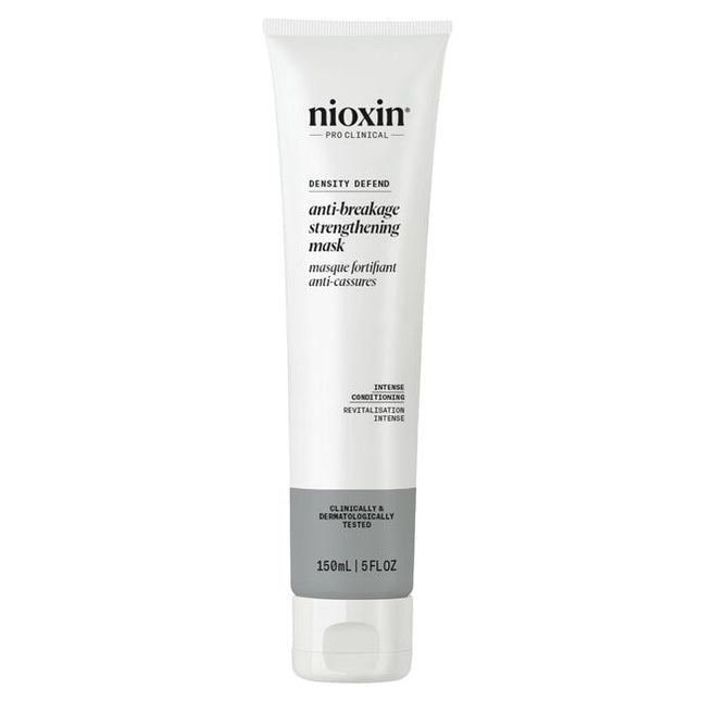 Nioxin’s Anti-breakage Strengthening Mask promotes the thickness and strength of your hair by providing an effective defense against hair breakage.