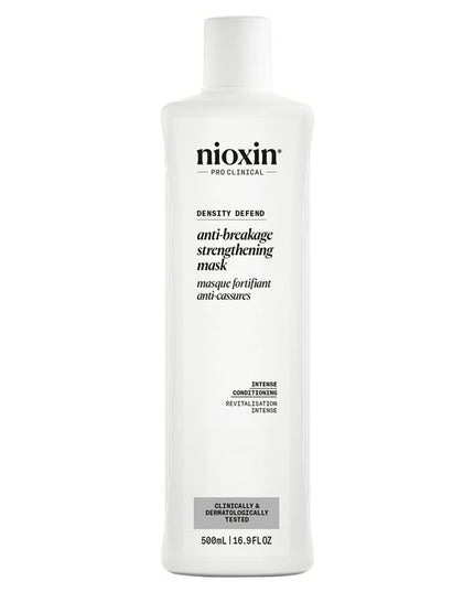 Nioxin’s Anti-breakage Strengthening Mask promotes the thickness and strength of your hair by providing an effective defense against hair breakage.