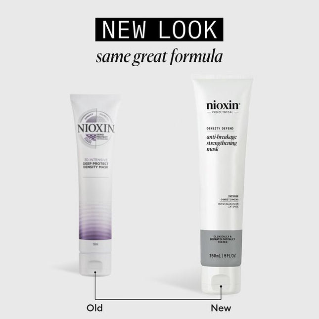 Nioxin’s Anti-breakage Strengthening Mask promotes the thickness and strength of your hair by providing an effective defense against hair breakage.