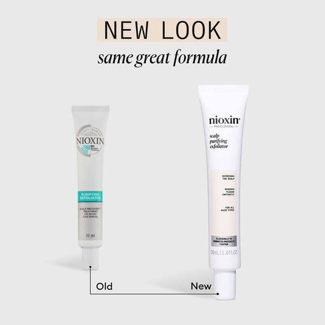Nioxin introduces Purifying Exfoliator A new treatment for dandruff and scalp care. Purifying Exfoliator is the best partner for the Nioxin Scalp Recovery 3-Step System or with any System of Choice, if Dandruff is not a concern. It may also be used by anyone that wants a clean healthy scalp, not just to treat Dandruff. Help your clients de-stress and make peace with their scalp!