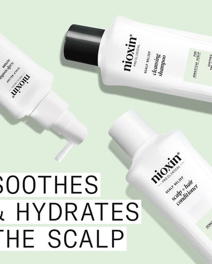 Explore the Nioxin Scalp Relief System Kit, which includes scalp relief cleanser, scalp relief conditioner, and scalp relief soothing serum. Use all three of our scalp relief system kit products to get dry, itchy scalp relief while thickening your hair from the 1st use.