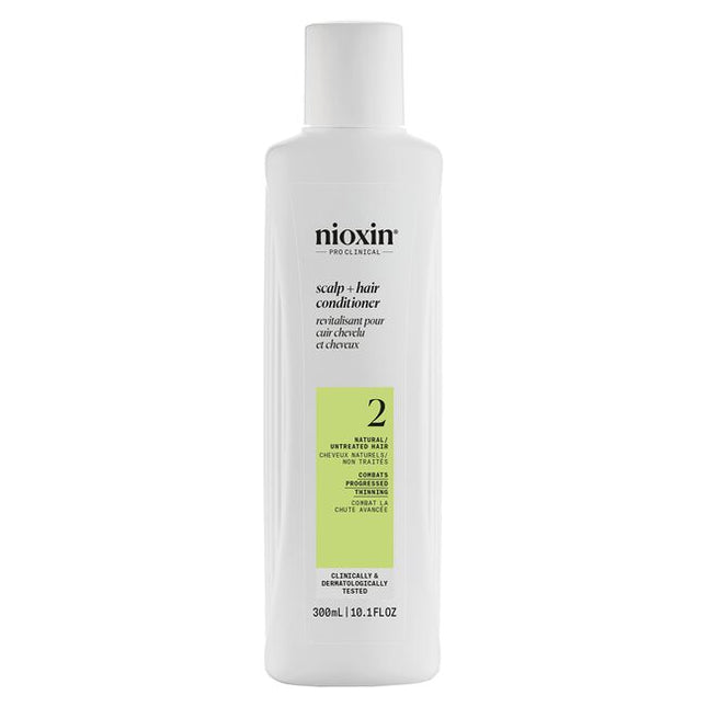This is a lightweight conditioner that helps provide hair resilience, hydrates scalp and hair from root to tip. System Kit 2 is designed for natural, untreated hair with progressed thinning. Clinically and dermatologically tested.