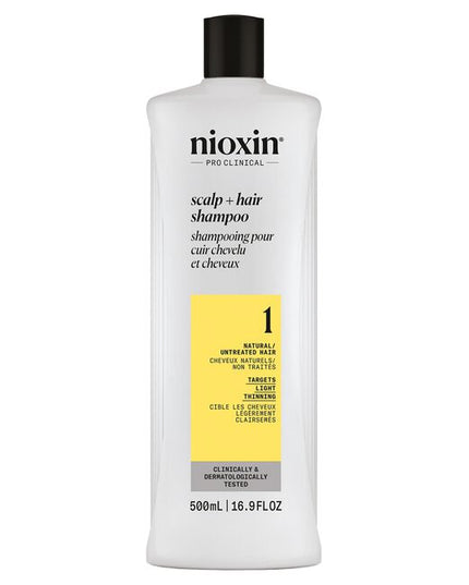 Helps to remove follicle-clogging sebum, and environmental residues from the scalp and hair. Cleanses to provide thicker-looking hair. For normal to thin-looking, fine, natural hair.
