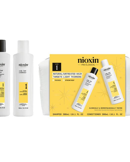 Save 20% on Nioxin Holiday Duo. Amplify hair structure and protect hair against breakage with the innovative Nioxin 3-part System for Natural Hair. This unique set of two professional hair products, based on an advanced skin care approach, is specially formulated as a hair thickening treatment, delivering denser-looking hair.
