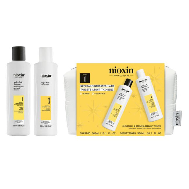 Save 20% on Nioxin Holiday Duo. Amplify hair structure and protect hair against breakage with the innovative Nioxin 3-part System for Natural Hair. This unique set of two professional hair products, based on an advanced skin care approach, is specially formulated as a hair thickening treatment, delivering denser-looking hair.