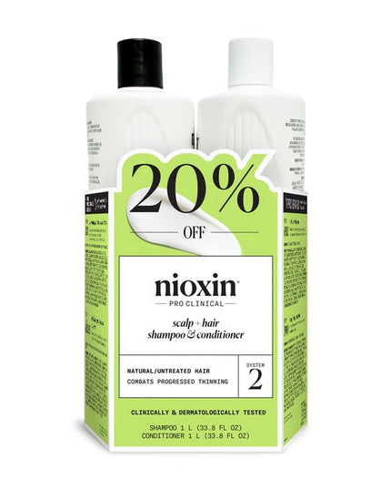 Nioxin Professional System 2 is for natural untreated hair with progressed thinning.