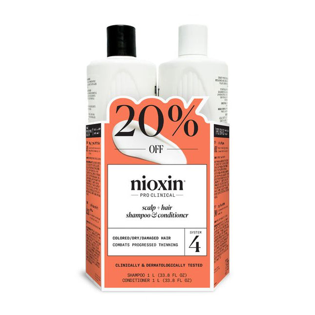 Nioxin Professional System 4 is for colored, dry or damaged hair with progressed thinning.