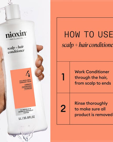 Nioxin Professional System 4 is for colored, dry or damaged hair with progressed thinning.