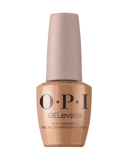 Formulated with OPI Intelli-Builder Technology™ to brilliantly adhere GELevate™ Soft Gel Tips, fill extensions and overlays, create strong and durable overlays, and build short and medium nail length, this genius builder does it all.
