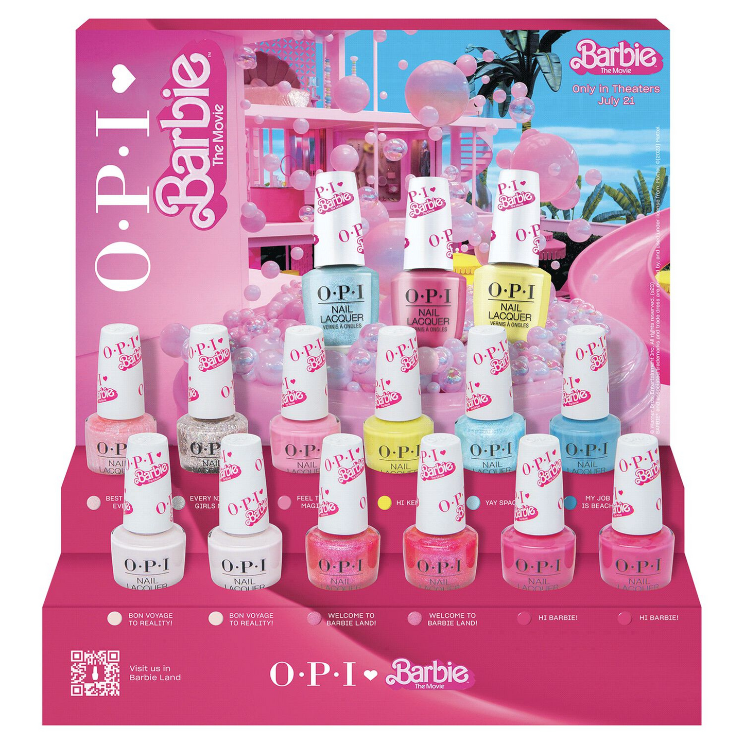 O.P.I - Barbie Nail Lacquer Display