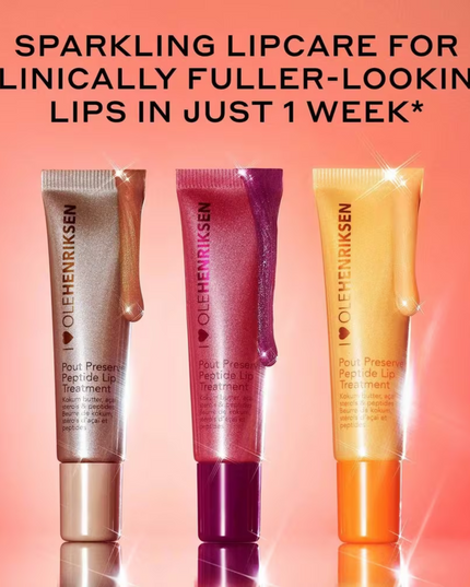 OLEHENRIKSEN Pout Preserve Hydrating Peptide Lip Treatment is a hydrating lip treatment powered by lip specific peptides and kokum butter that visibly smooths lip lines and delivers clinically fuller-looking lips in just one week.