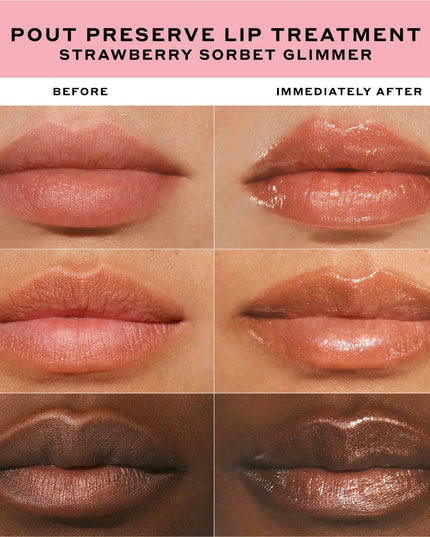 The viral lip treatment, now in a new glimmer finish. Sparkling & lipcare, infused with lip-specific peptides and kokum butter, for clinically fuller-looking lips in just 1 week.*