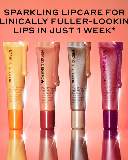 The viral lip treatment, now in a new glimmer finish. Sparkling lipcare, infused with lip-specific peptides and kokum butter, for clinically fuller-looking lips in just 1 week.*