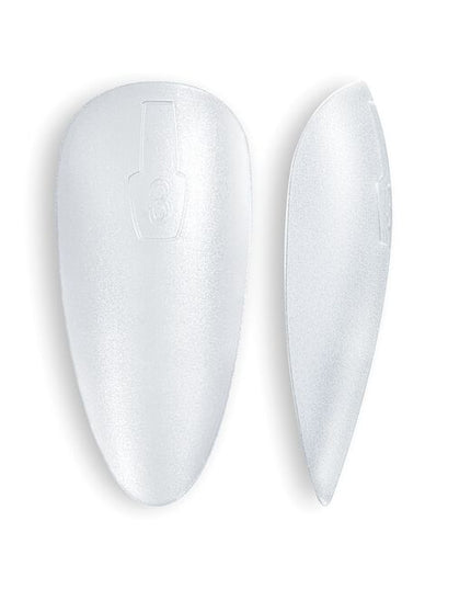 Gel extensions have never been faster. These clear soft gel tips come in a medium length, stiletto shape and are pre-prepped and ready to go straight out of the box.