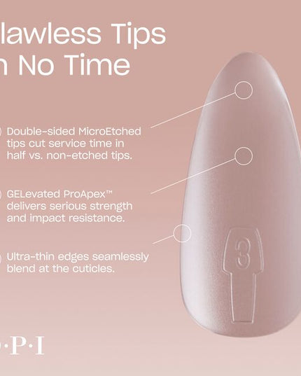 Gel extensions have never been faster. These clear soft gel tips come in a medium length, stiletto shape and are pre-prepped and ready to go straight out of the box.