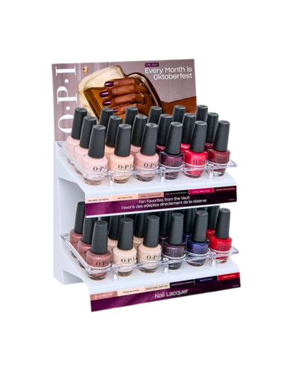 Kicking off the Fall 2026 season, OPI introduces a palette of VAULT FAVES and ICONIC re-mixes in saturated cremes and shimmers to celebrate our 45th maniversary! Say hello to 12 new permanent shades matched in GelColor, Nail Lacquer and Powder Perfection!