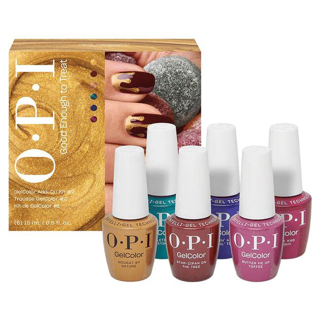 Good Enough to Treat GelColor Add On Kit 2 Includes:

(1) - Nougat by Nature
(1) - Star-zipan on the Tree
(1) - Butter Me Up Toffee
(1) - Yuletide Sweetings!
(1) - Havin' a Candy Ol' Time
(1) - Berry and Bright