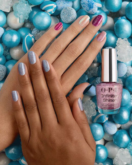 Good Enough to Treat Infinite Shine Display Includes:

(3) - MarshmelloOo So Sweet
(3) - Candy 4 My Sweet Tart
(3) - Gumdrop tha Ball
(3) - Pinkish Delight
(3) - A Lil Suga &amp; Spice
(3) - Sneak-a-Blue Candy
(3) - Put the Icy in Spicy
(3) - I’m a Natural Gingerbread
(3) - Crankin’ Holiday Jams
(3) - Sugarlips on My Tips
(3) - Have a Brittle Fun
(3) - Hang the Mintsell