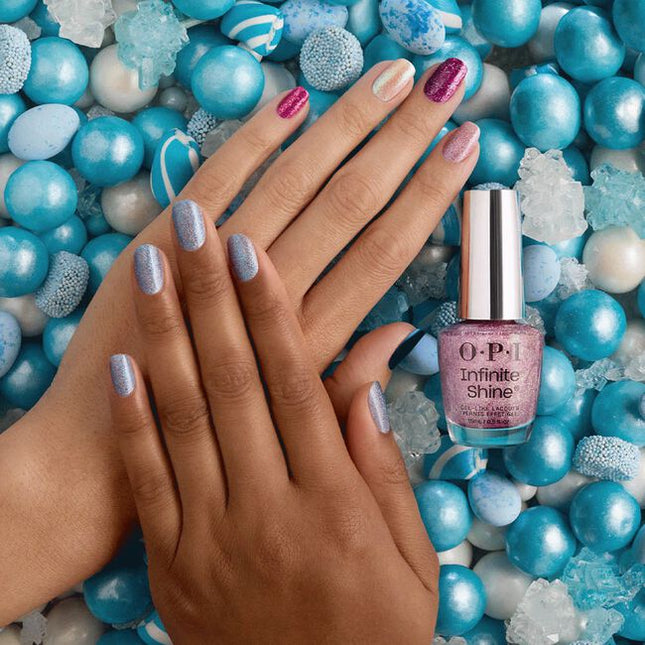 Good Enough to Treat Infinite Shine Display Includes:

(3) - MarshmelloOo So Sweet
(3) - Candy 4 My Sweet Tart
(3) - Gumdrop tha Ball
(3) - Pinkish Delight
(3) - A Lil Suga &amp; Spice
(3) - Sneak-a-Blue Candy
(3) - Put the Icy in Spicy
(3) - I’m a Natural Gingerbread
(3) - Crankin’ Holiday Jams
(3) - Sugarlips on My Tips
(3) - Have a Brittle Fun
(3) - Hang the Mintsell