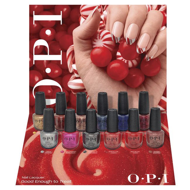 Good Enough to Treat Nail Lacquer Mini Kit Includes:

(1) - OPI’m Frosted
(1) - Ginger Snapped
(1) - Nougat by Nature
(1) - Havin’ a Candy Ol’ Time