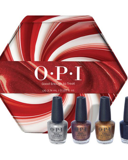 Good Enough to Treat Nail Lacquer Mini Kit Includes:

(1) - OPI’m Frosted
(1) - Ginger Snapped
(1) - Nougat by Nature
(1) - Havin’ a Candy Ol’ Time
