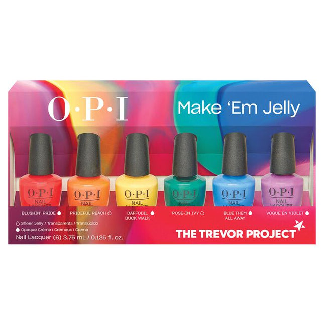 Strike a pose and have a ball! Turn the sidewalk into your catwalk. Vogue mani-forward and nail a legendary performance in OPI's new Make 'Em Jelly collection. Dew you in a translucent jelly mani that proves you’re the clear winner. Or slay the stage in gleaming glittery tips that show off your sheer opulence. Press-on-tation is everything and so are you. So, strike a pose and have a ball expressing how much of an icon you are.