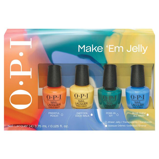 Strike a pose and have a ball! Turn the sidewalk into your catwalk. Vogue mani-forward and nail a legendary performance in OPI's new Make 'Em Jelly collection. Dew you in a translucent jelly mani that proves you’re the clear winner. Or slay the stage in gleaming glittery tips that show off your sheer opulence. Press-on-tation is everything and so are you. So, strike a pose and have a ball expressing how much of an icon you are.