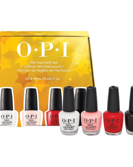 Mini Mani Gift Set Includes:

(1) Bubble Bath
(1) Big Apple Red
(1) Lincoln Park After Dark
(1) Alpine Snow